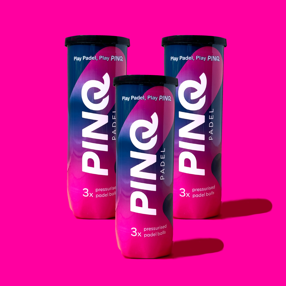 PINQ Roze Padelballen - Triple Pack (3x3 ballen) 