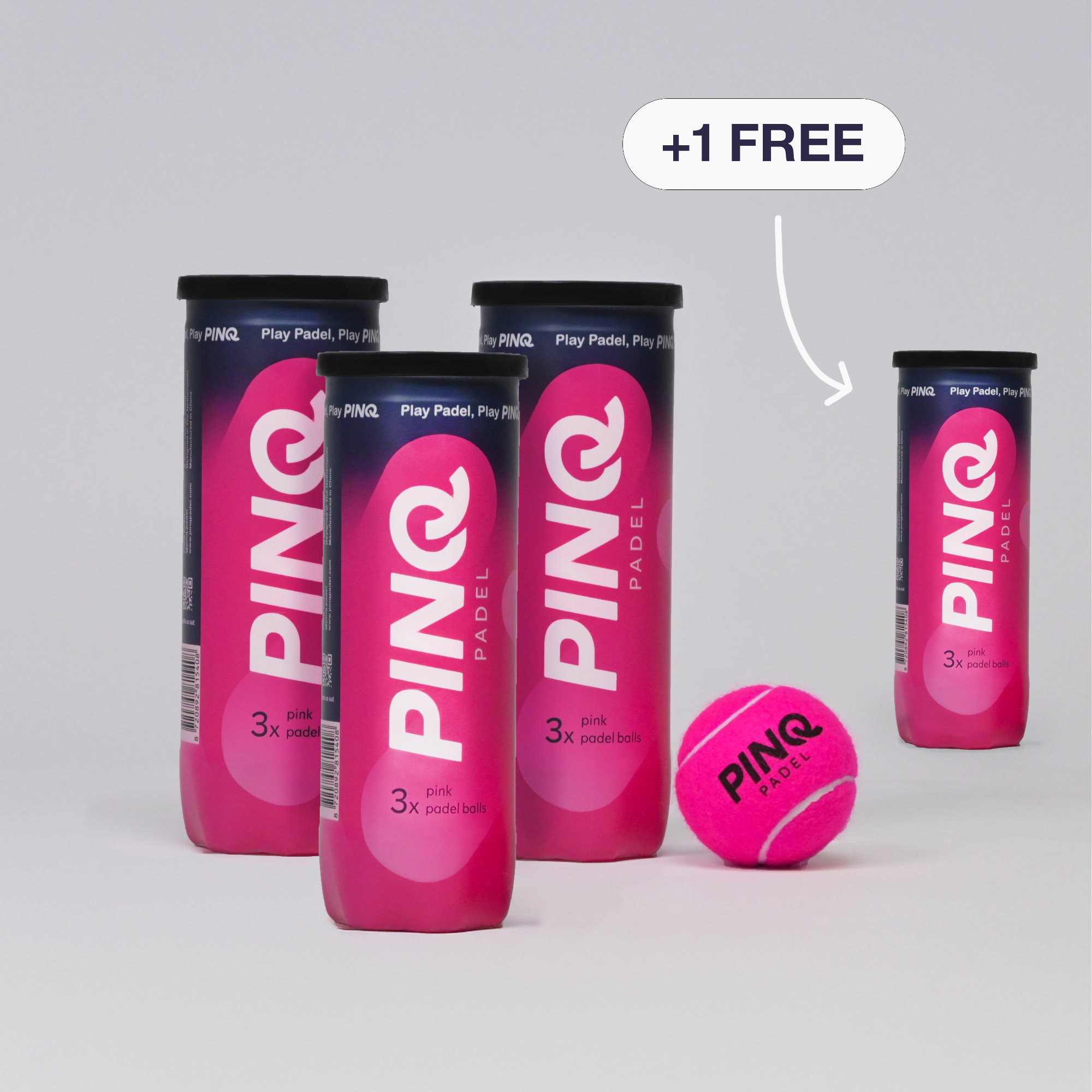 PINQ Padelballen - Roze - Triple Pack (3+1 GRATIS)