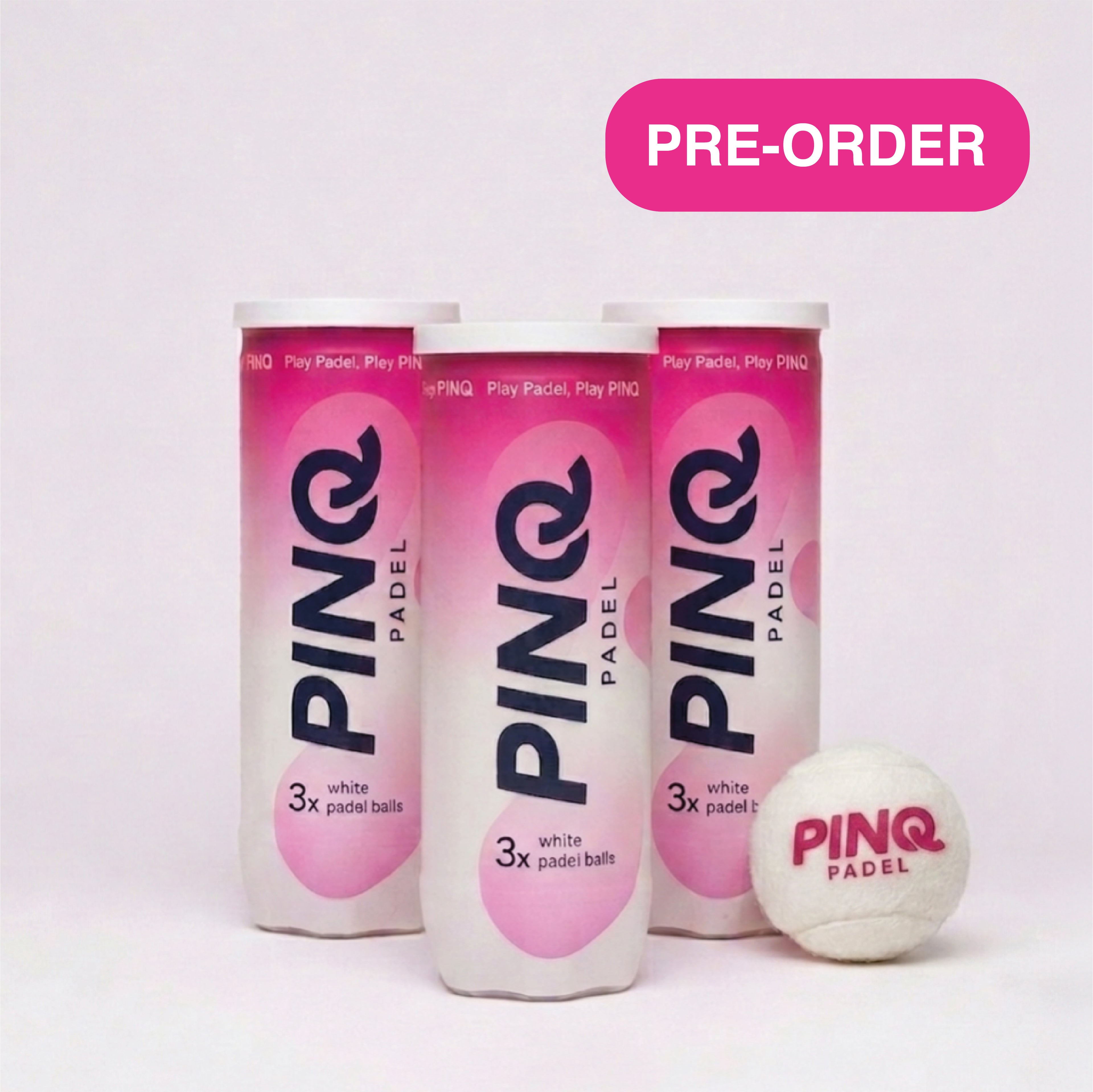 PINQ Padelballen - Wit - Triple Pack (3x3 ballen)
