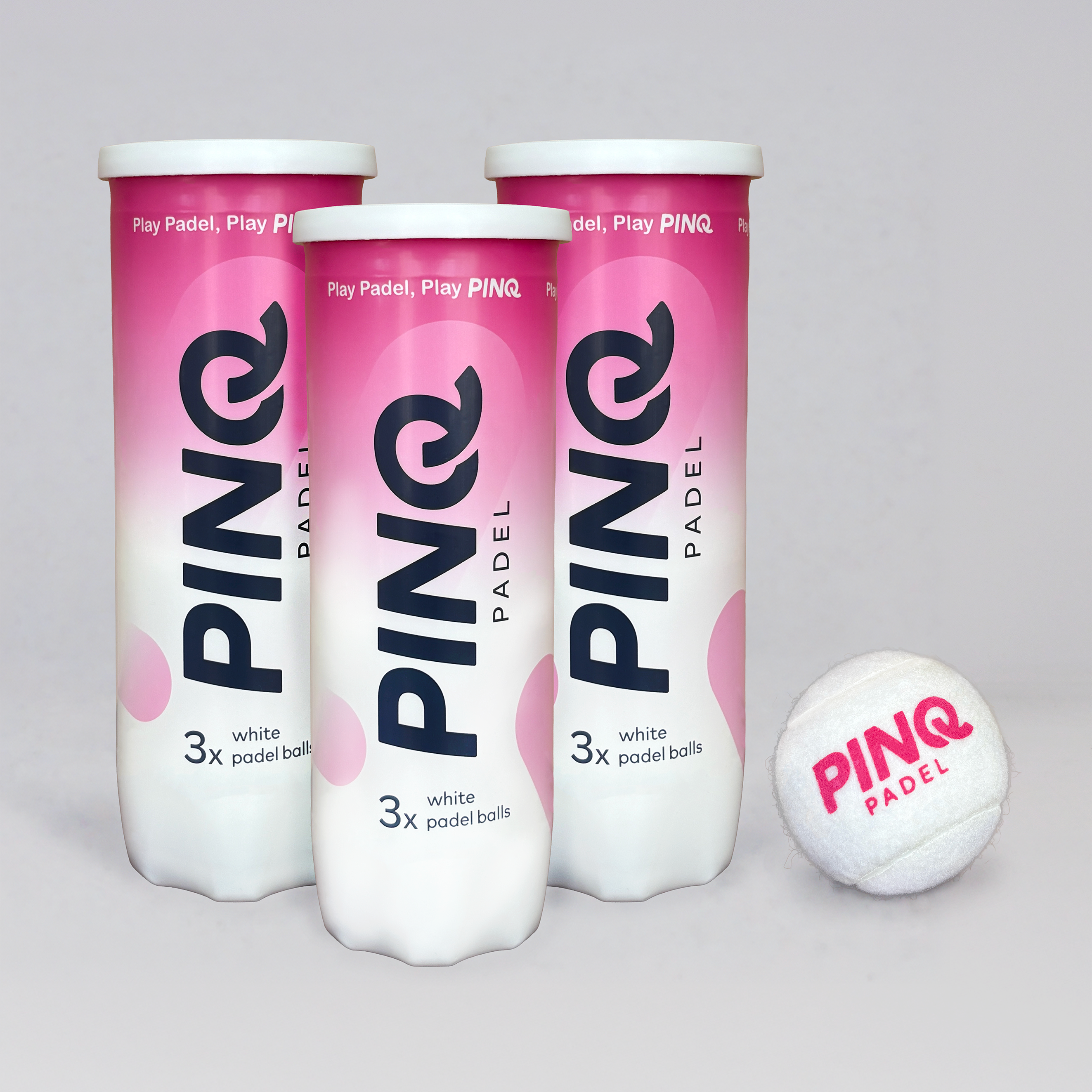 PINQ Padelballen - Wit - Triple Pack (3x3 ballen)